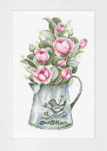 kit point de croix -  Bouquet with roses