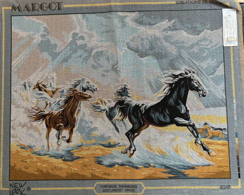 Toile imprimée : thème chevaux