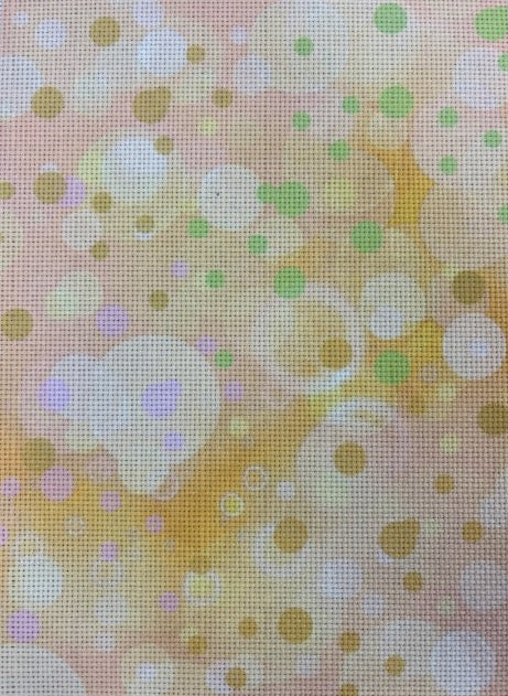 Aida 14 count imprimée - motif bulles 2