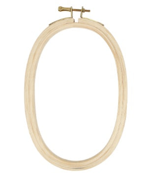 Cerceau-tambour bois - ovale 7 X 4 1/2 pouces