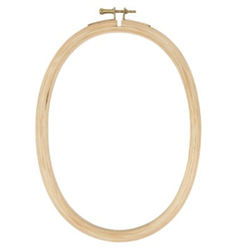 Cerceau-tambour bois - ovale 9 1/4 x 6 1/2 pouces