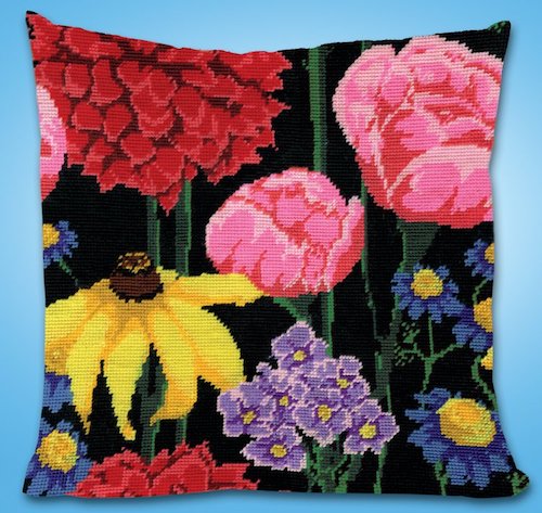 Kit petit point - les fleurs 2615