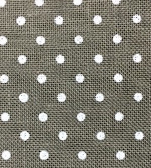 Zweigart - lin belfast 32 count - dark cobblestone pois blancs - 19 x 55 pouces