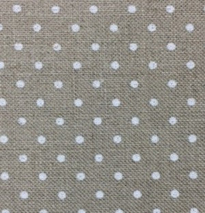 Zweigart - lin belfast 32 count - naturel pois blancs - 19 x 55 pouces