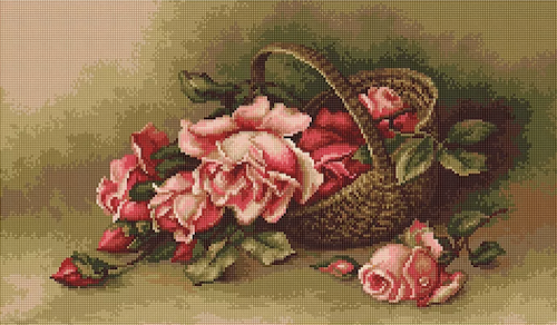 Kit gobelin - panier aux roses