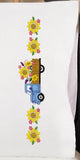 Taies d'oreiller - camion et tournesols