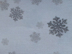 Aida 18 count imprimée - flocons argent