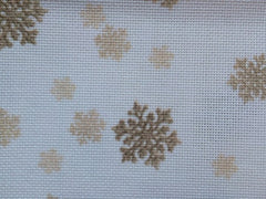 Aida 18 count imprimée - flocons or