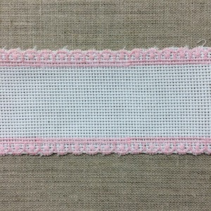 Bande aida blanche - 4 cm - 1,5 pouce - bordure rose