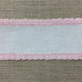 Bande aida blanche - 4 cm - 1,5 pouce - bordure rose