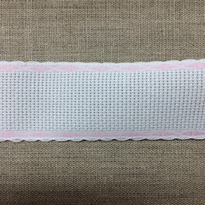 Bande aida blanche - 3,5 cm - 1,5 pouce - délicats triangles roses