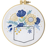 Kit broderie traditionnelle - jolie pochette fleurie