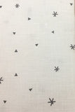 Zweigart - lin belfast 32 count - blanc motifs gris - 19 x 27 count