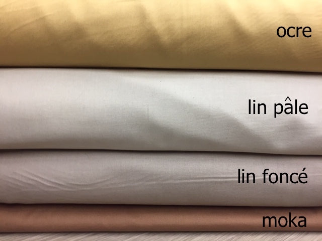 Tissu coton pour broderie traditionnelle - couleur lin - 0,5 mètre