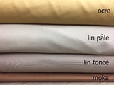 Tissu coton pour broderie traditionnelle - couleur lin - 1 mètre